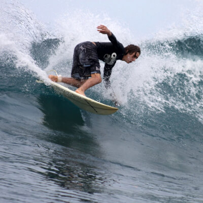person surfing