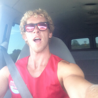 bike and kayak tour guide selfie