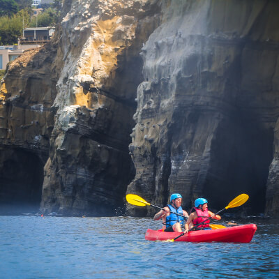 Kayak the La Jolla Shore at sunset