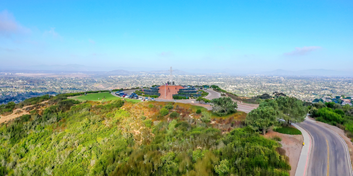 views of la jolla from mount soledad